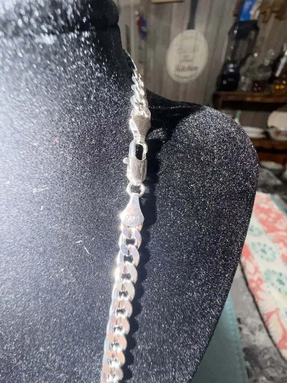 925 Pvd plated Sterling Silver Cuban Curb Link Chain 20 inch